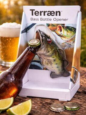 Bass Fish Bottle Opener Fishing Gift Man Cave Bar Tool Fisherman Novelty New